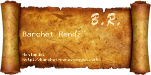 Barchet René névjegykártya